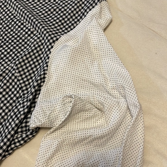 Unique mixed-print plus-size business casual blouse 👚 - Picture 4 of 6